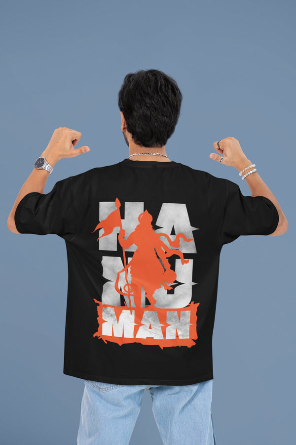 HANUMAN WARRIOR Soft Cotton Spiritual Wear Oversized T-Shirt